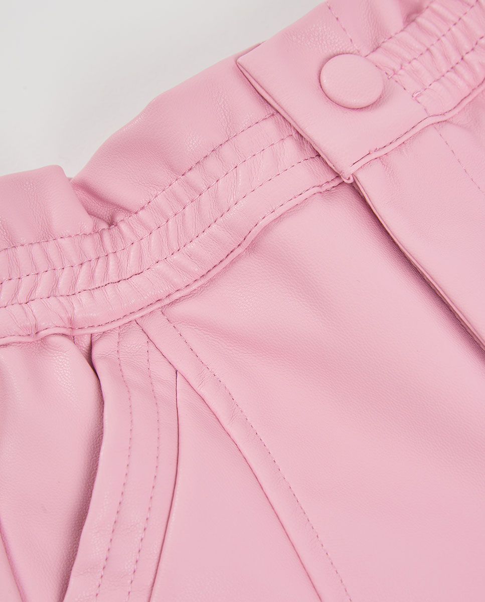 Bermuda de niña de tiro alto - Boboli - Rosa Rosa-2