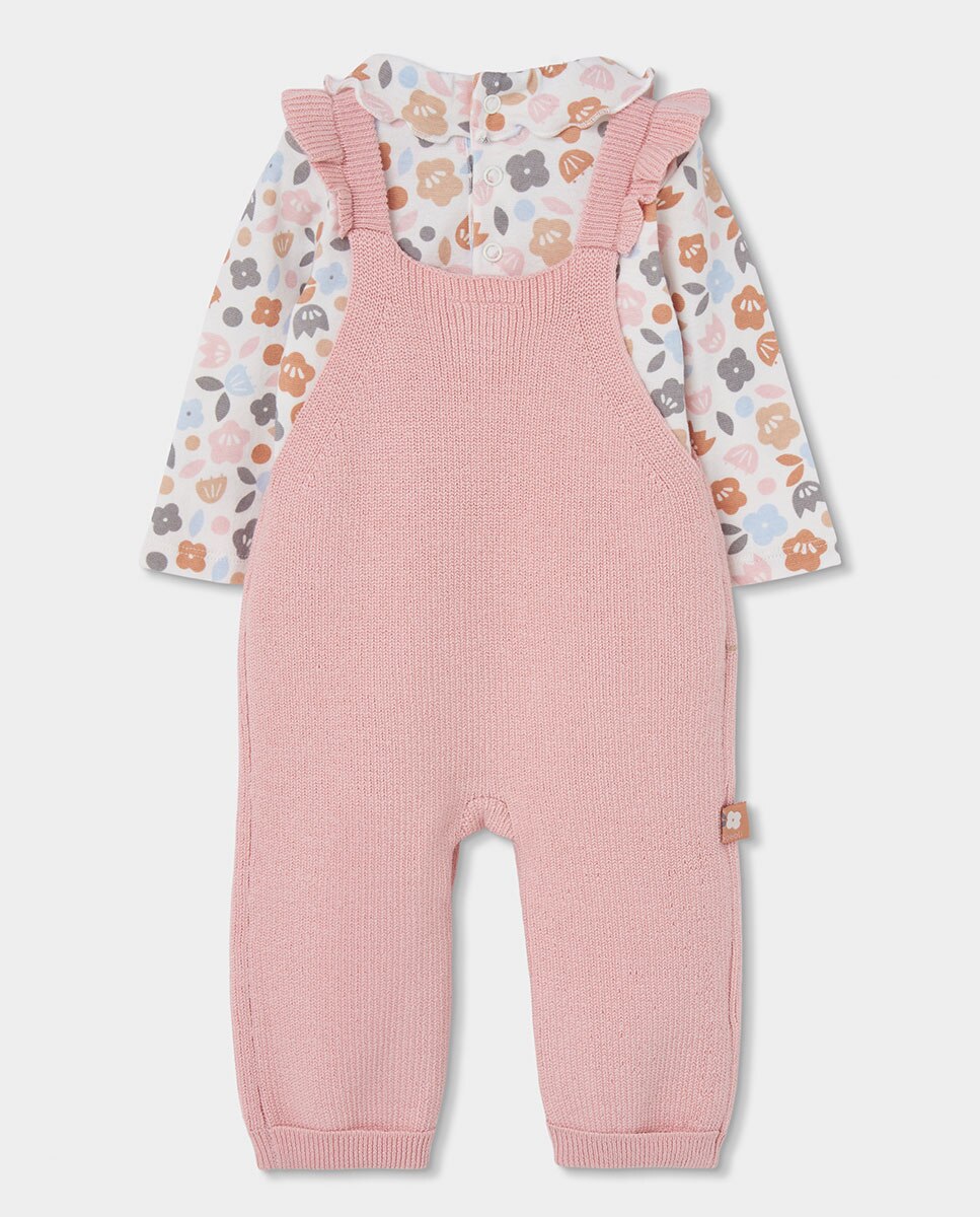 Conjunto de bebé niña con estampado de flores y manga larga - Boboli - Multicolor Multicolor-3