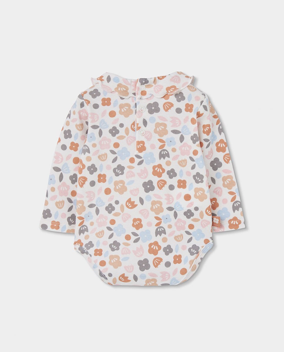 Conjunto de bebé niña con estampado de flores y manga larga - Boboli - Multicolor Multicolor-4
