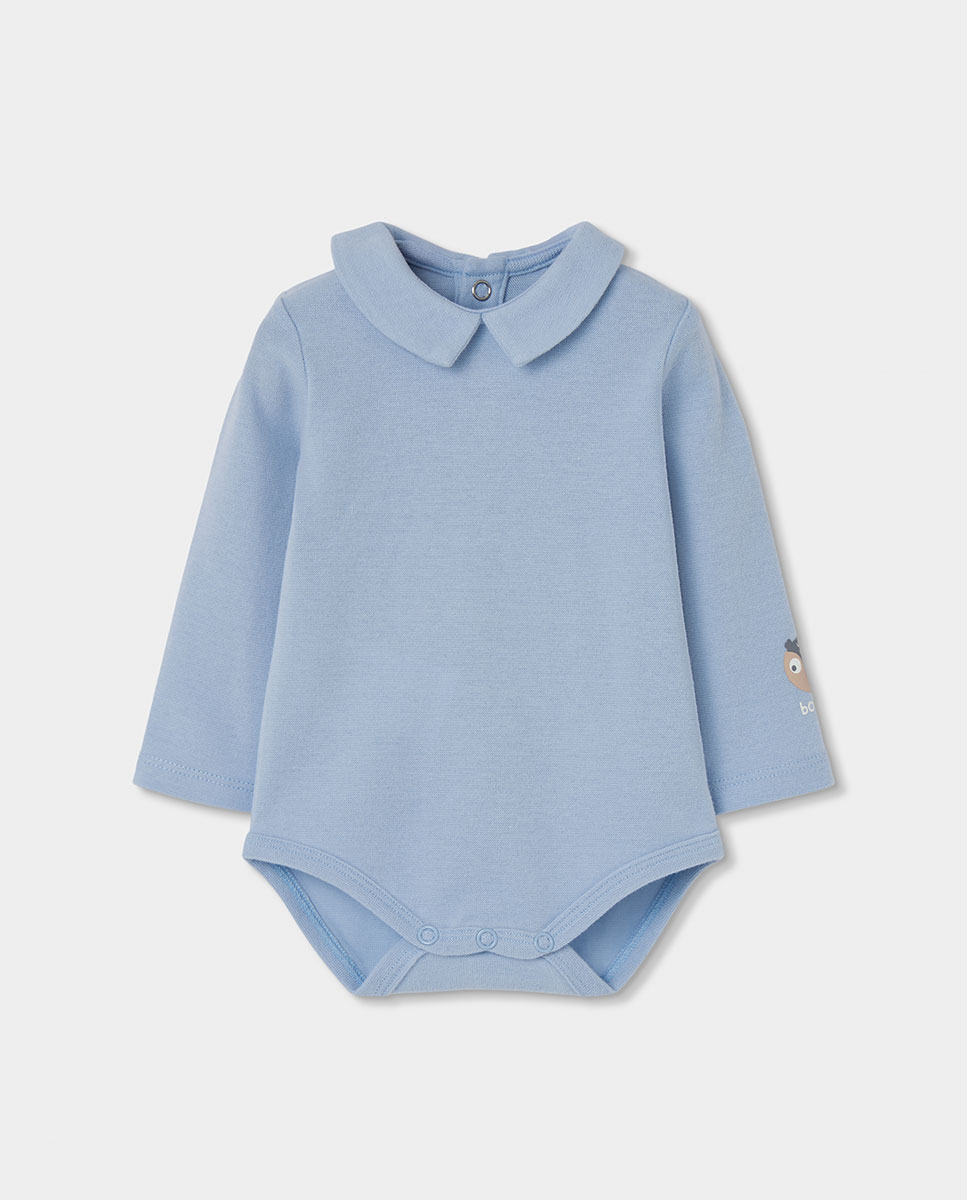 Conjunto de bebé niño de manga larga con cuello camisero - Boboli - Azul claro Azul claro-2