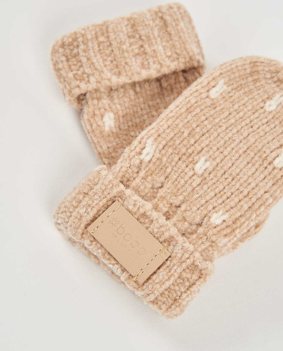 Manoplas de bebé con estampado de cenefas - Boboli - Blanco Blanco-3