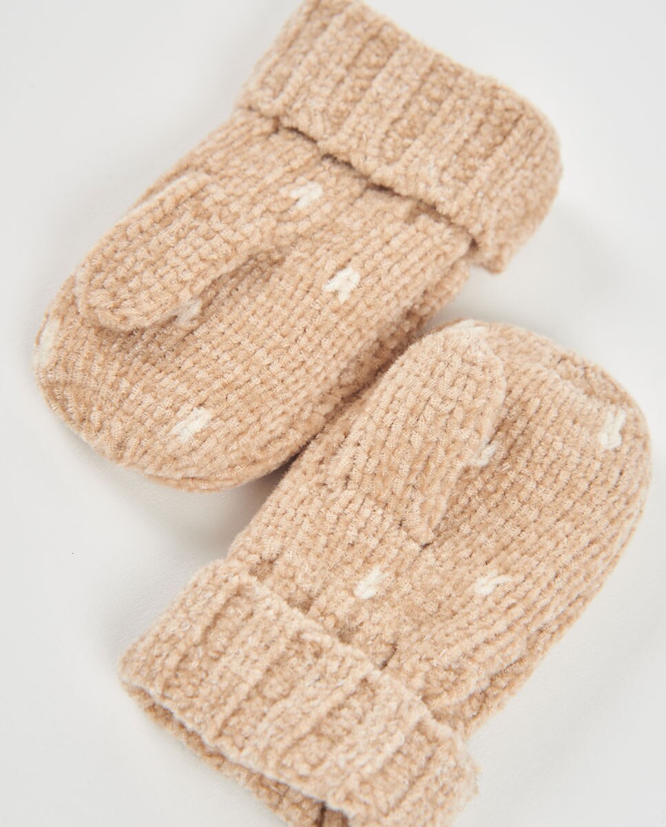 Manoplas de bebé con estampado de cenefas - Boboli - Blanco Blanco-2