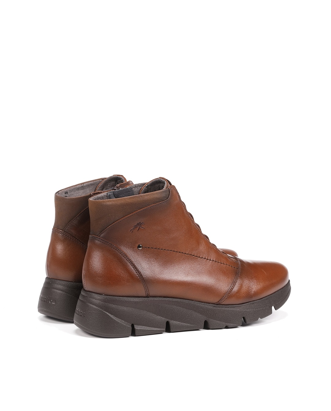 Botines de mujer con elásticos fabricados en piel - Fluchos - Marrón Marrón-3