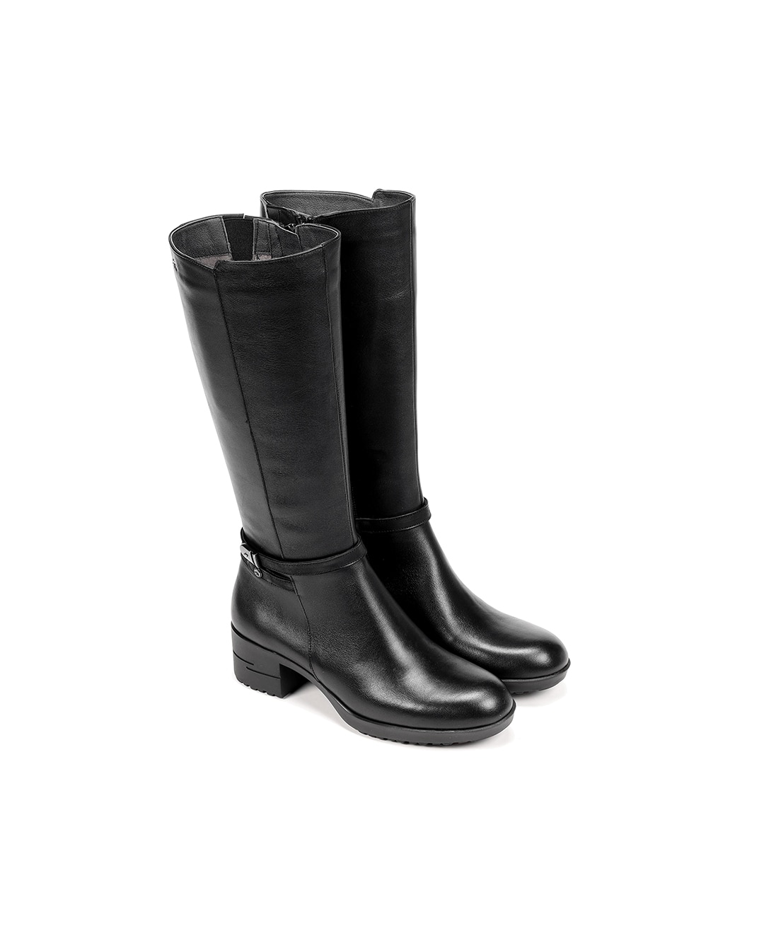 Botas de mujer en color negro y fabricadas en piel - Fluchos - Negro Negro-4