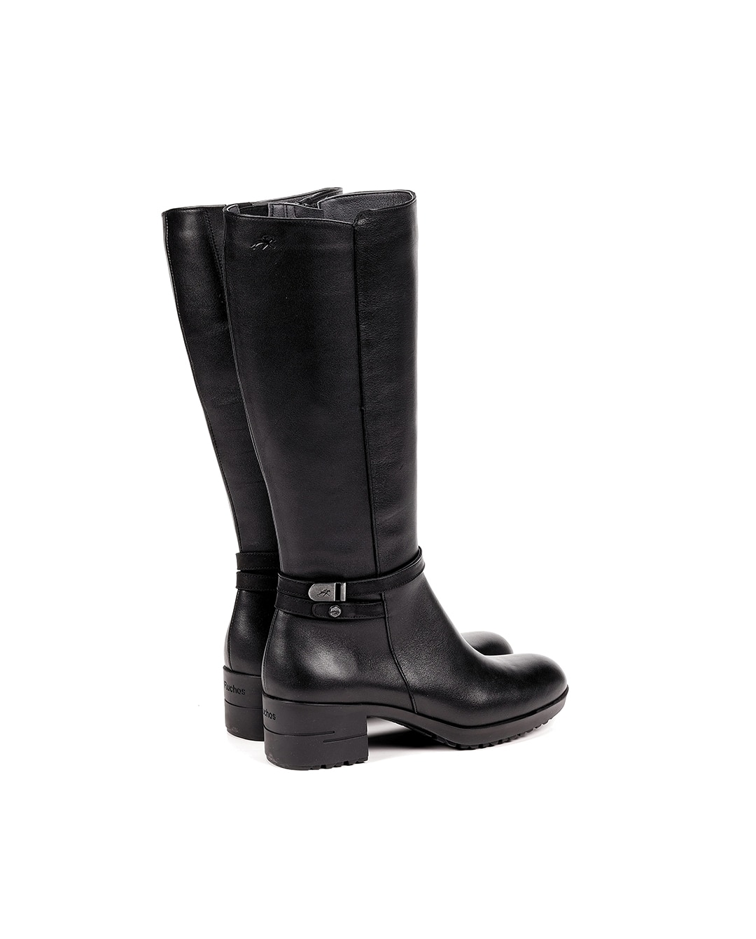 Botas de mujer en color negro y fabricadas en piel - Fluchos - Negro Negro-5