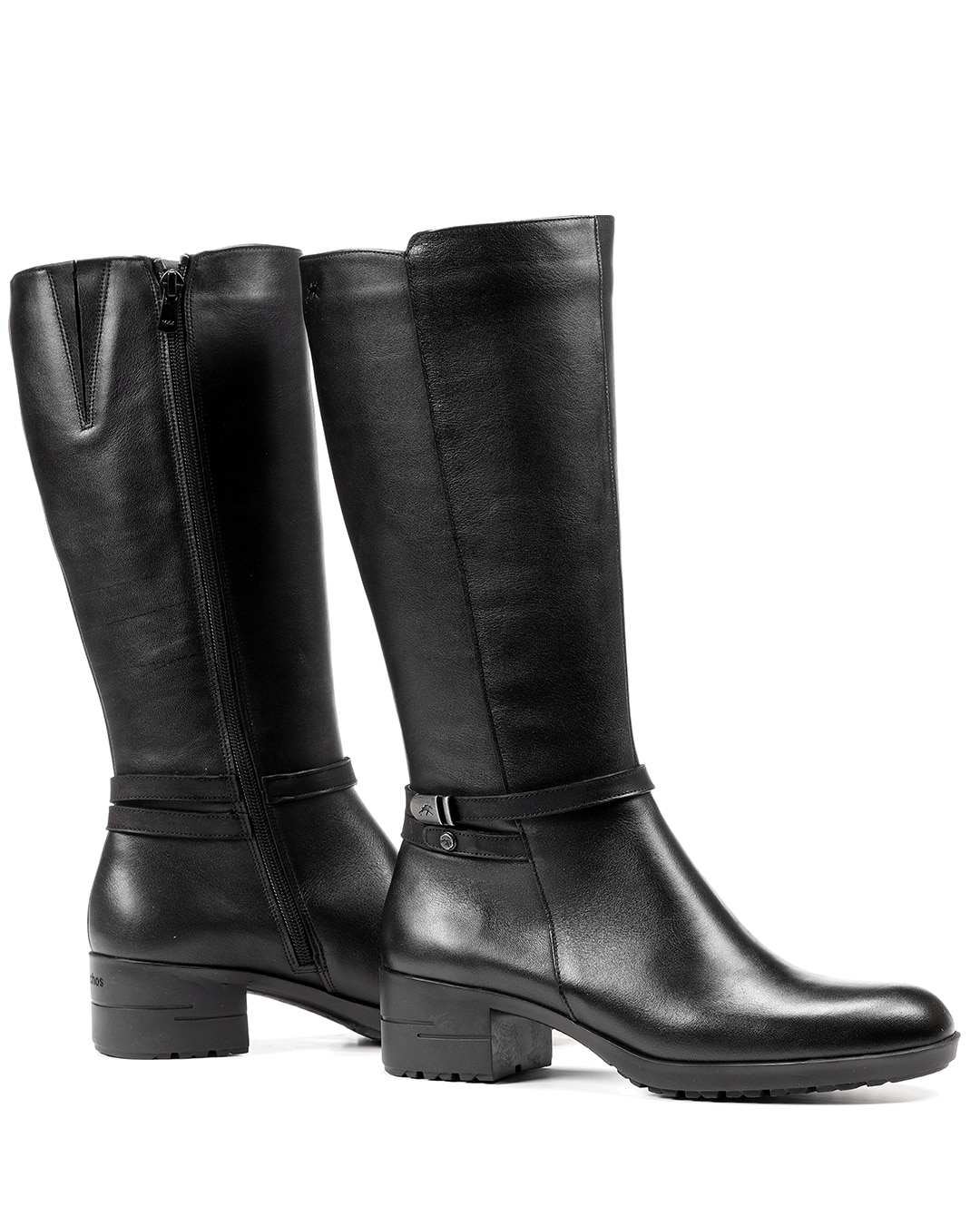 Botas de mujer en color negro y fabricadas en piel - Fluchos - Negro Negro-6