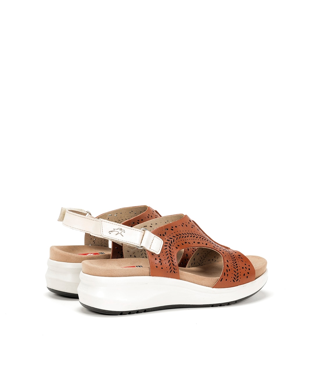 Sandalias abiertas de mujer en piel - Fluchos - Marrón Marrón-3