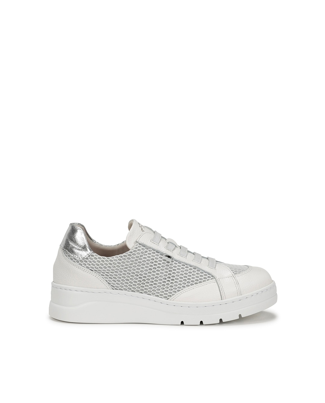 Zapatillas de cordones de mujer fabricados en piel - Fluchos - Blanco Blanco-1