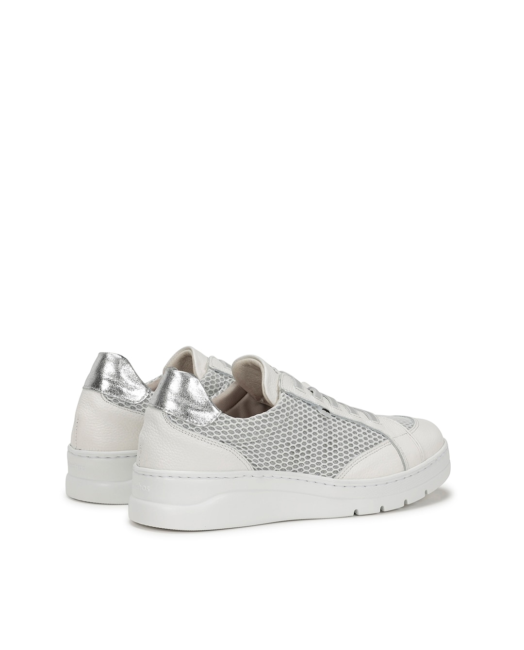 Zapatillas de cordones de mujer fabricados en piel - Fluchos - Blanco Blanco-3