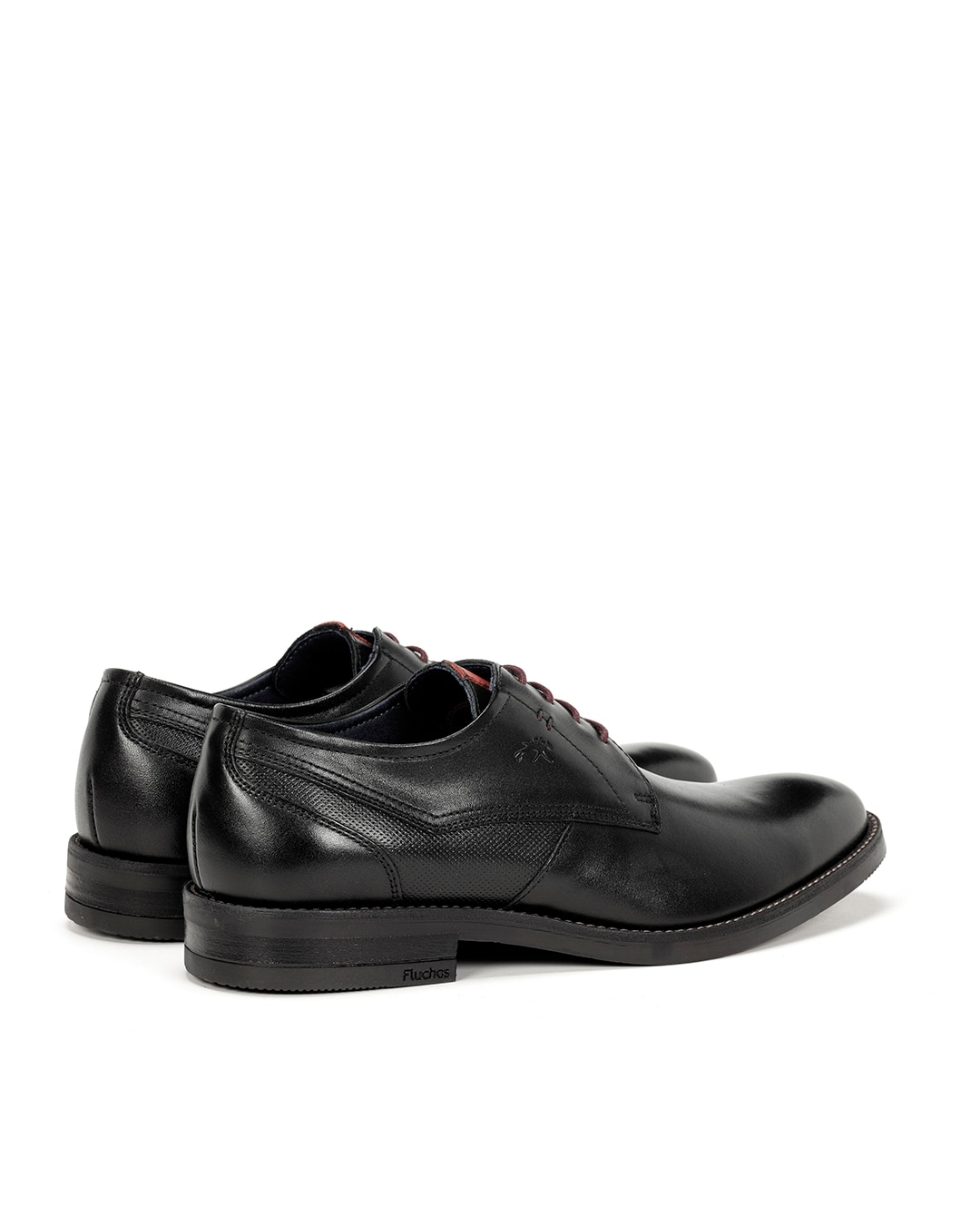 Zapatos de cordones de hombre fabricados en piel - Fluchos - Negro Negro-3