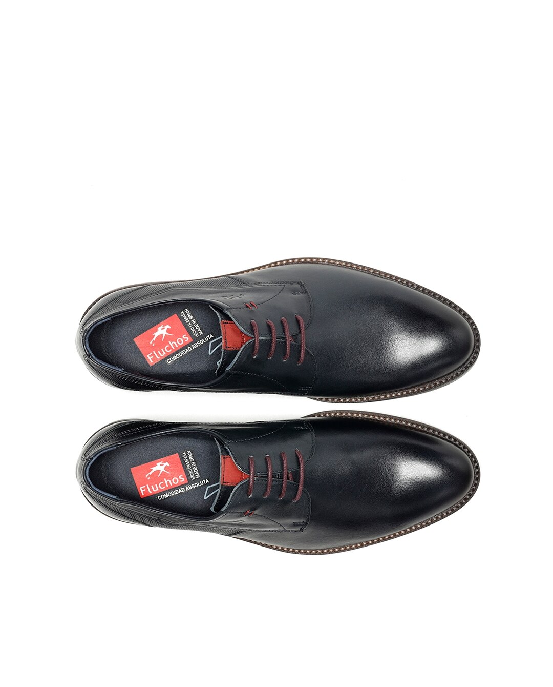 Zapatos de cordones de hombre fabricados en piel - Fluchos - Azul marino Azul marino-5