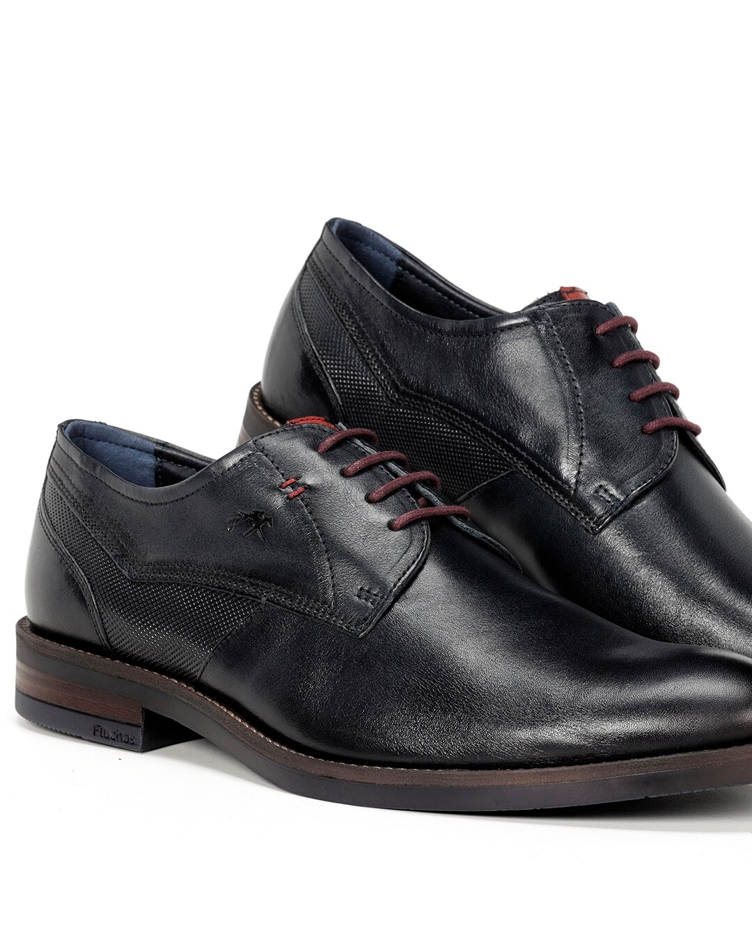 Zapatos de cordones de hombre fabricados en piel - Fluchos - Azul marino Azul marino-6