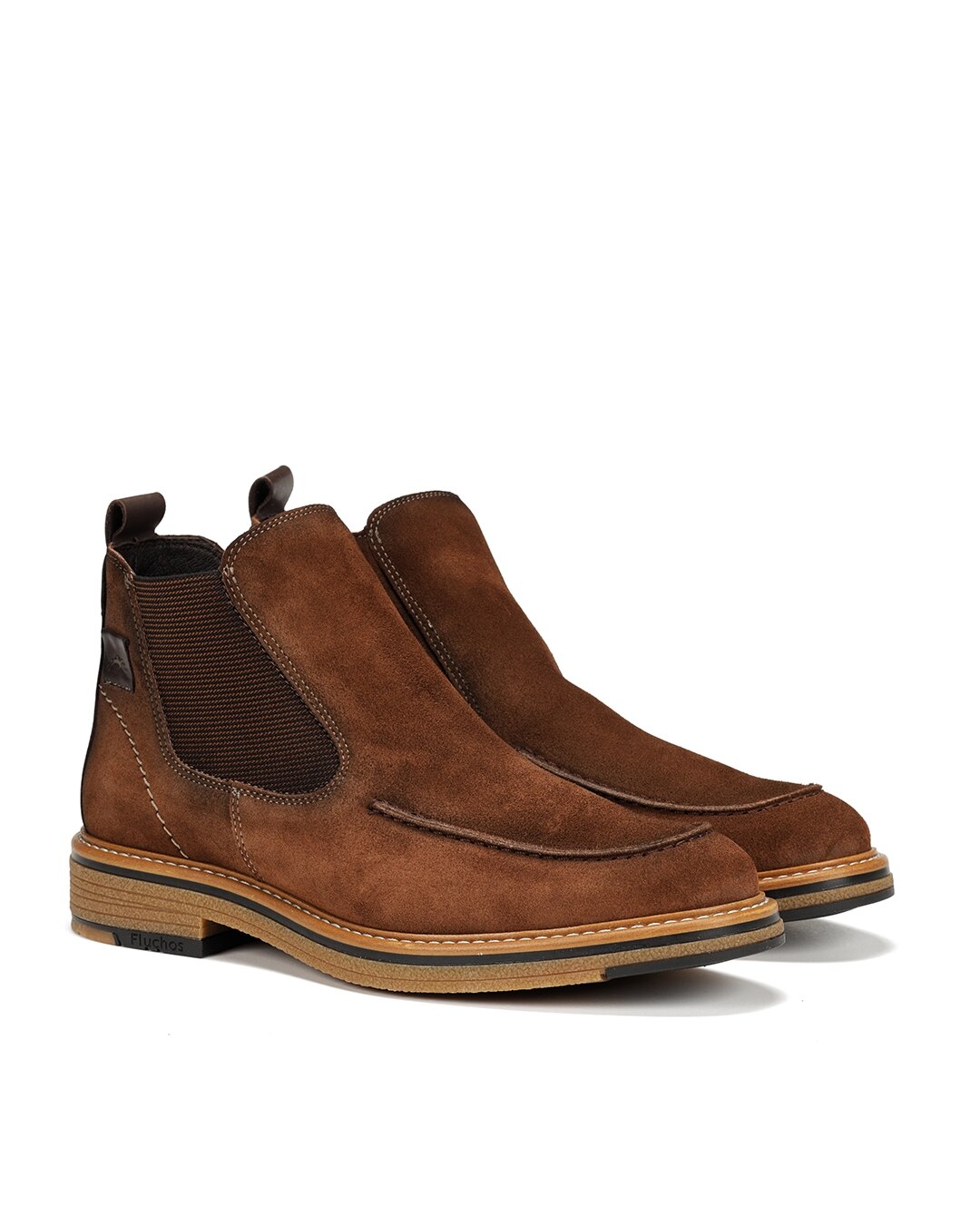 Botines de hombre fabricados en serraje - Fluchos - Marrón Marrón-2