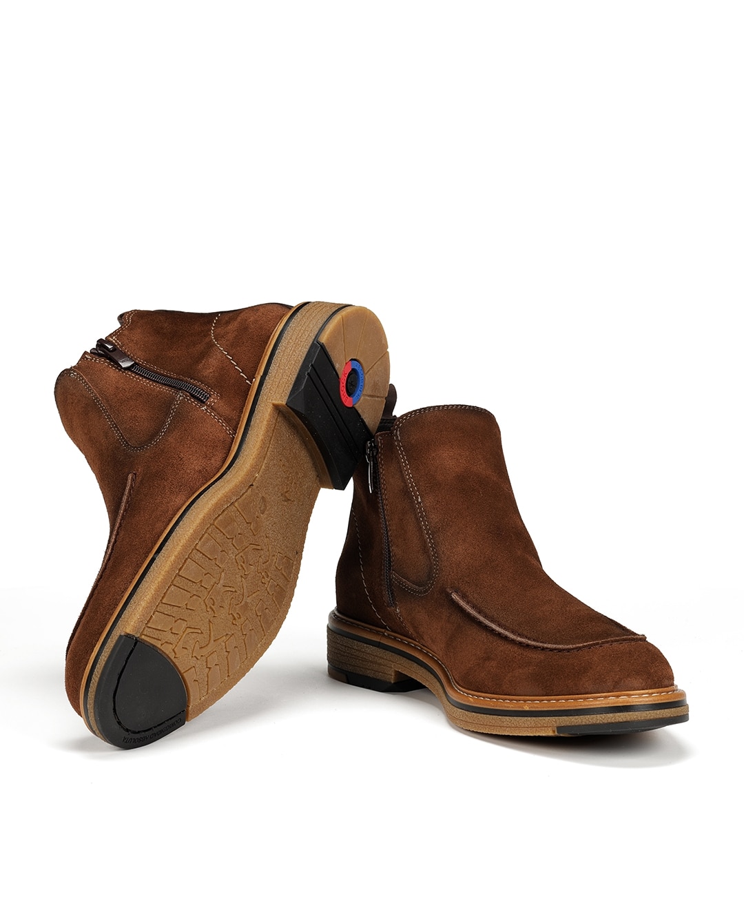 Botines de hombre fabricados en serraje - Fluchos - Marrón Marrón-4