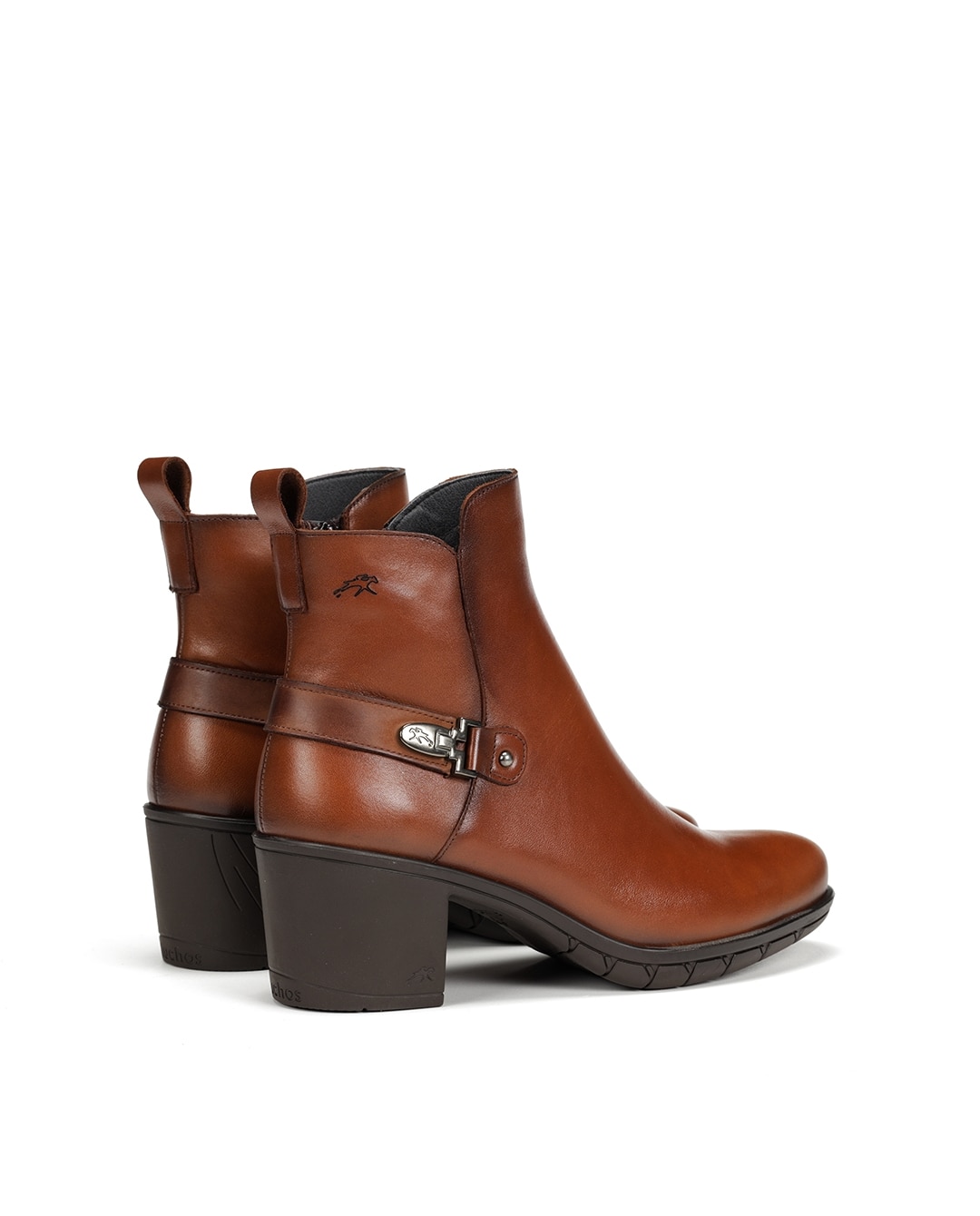 Botines de mujer fabricados en piel - Fluchos - Marrón Marrón-3