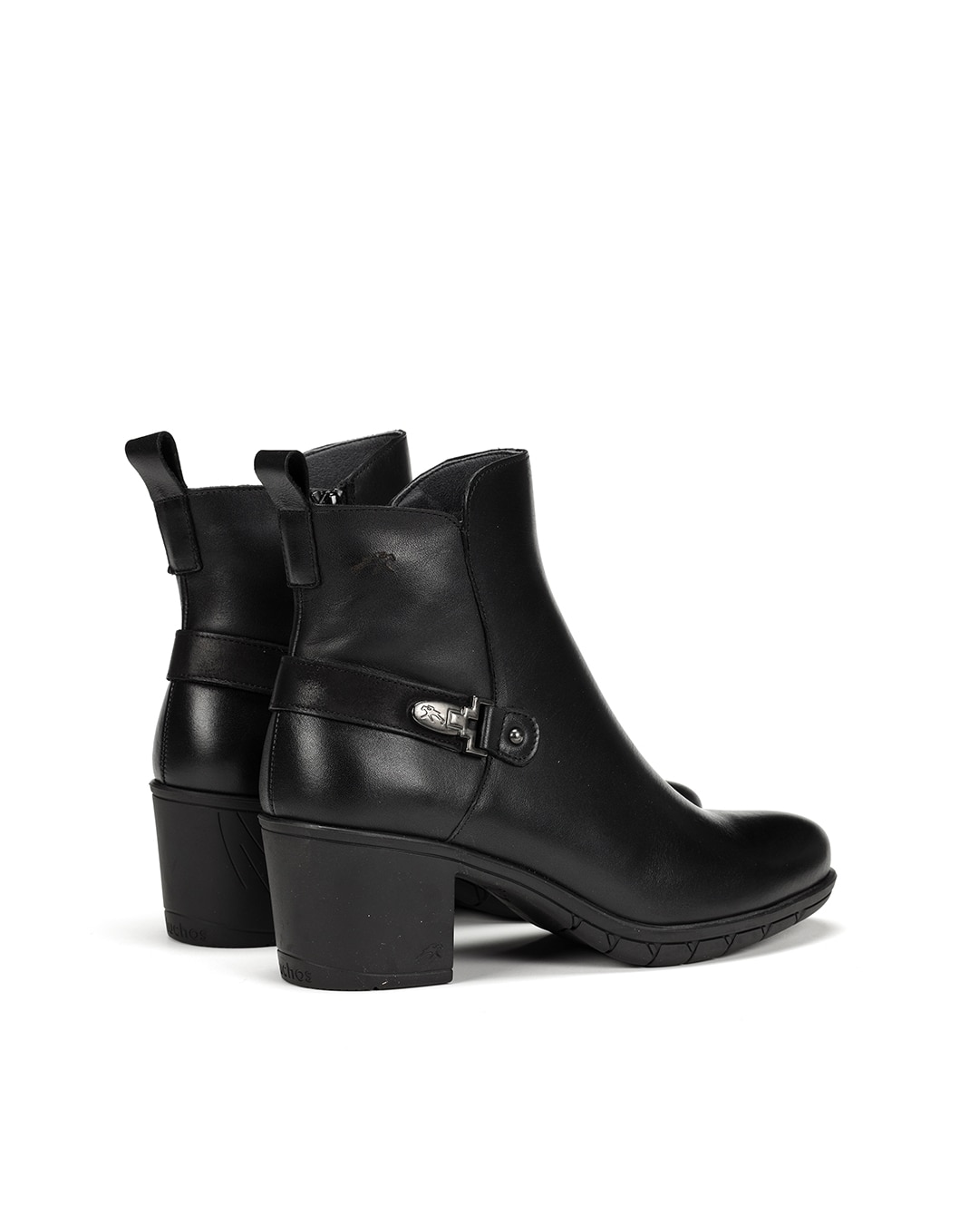 Botines de mujer fabricados en piel - Fluchos - Negro Negro-3