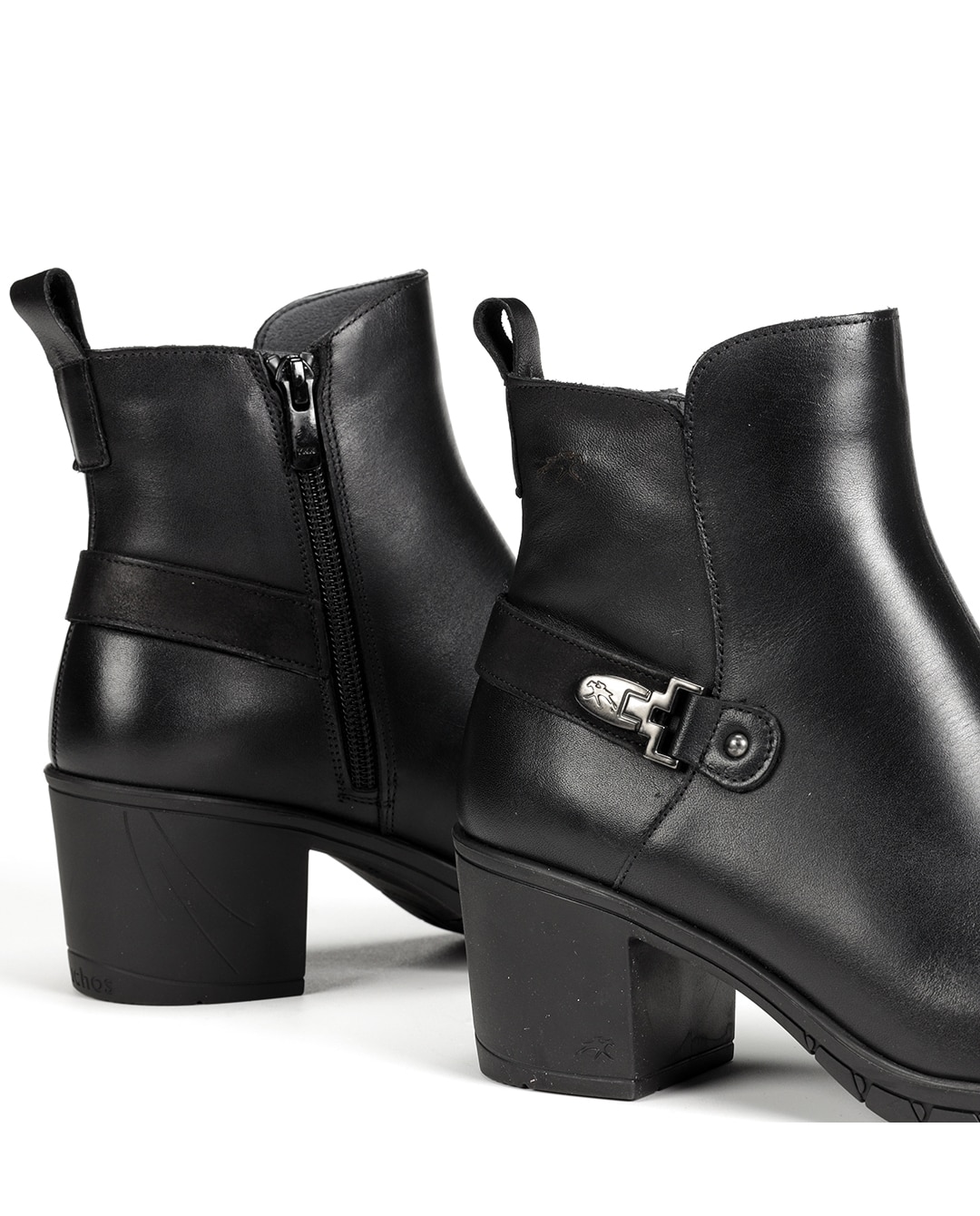 Botines de mujer fabricados en piel - Fluchos - Negro Negro-6