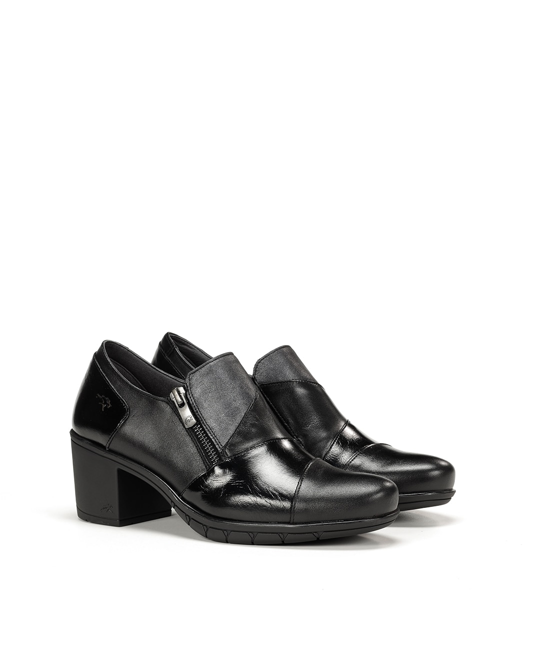 Mocasines de mujer fabricados en piel - Fluchos - Negro Negro-2