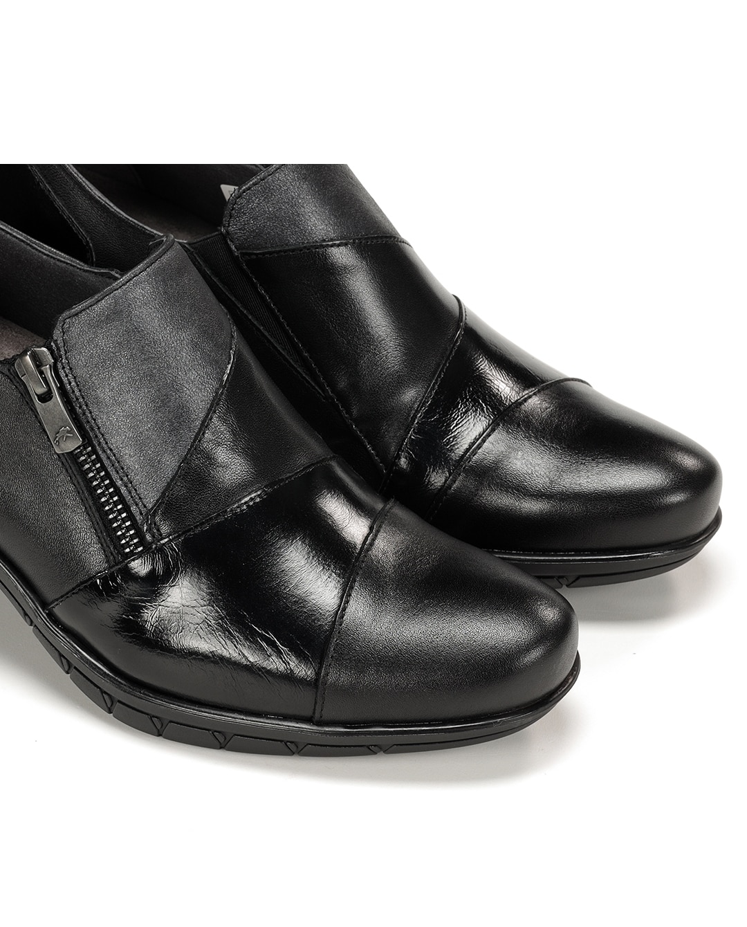 Mocasines de mujer fabricados en piel - Fluchos - Negro Negro-6