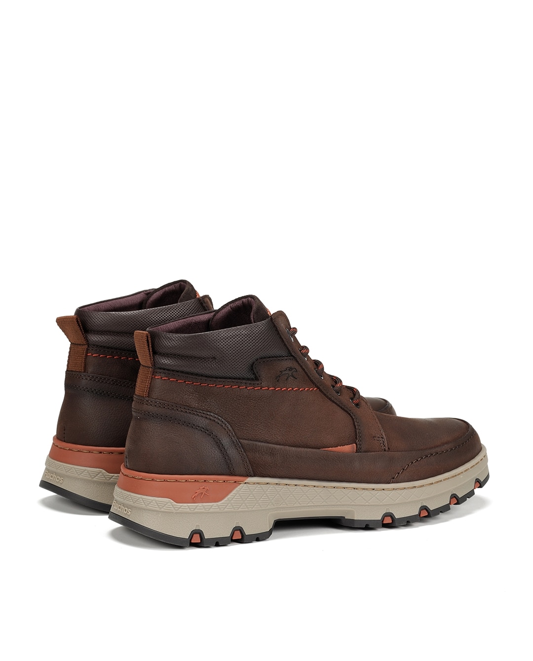 Botines de hombre fabricados en engrasado - Fluchos - Marrón / Naranja Marrón / Naranja-2