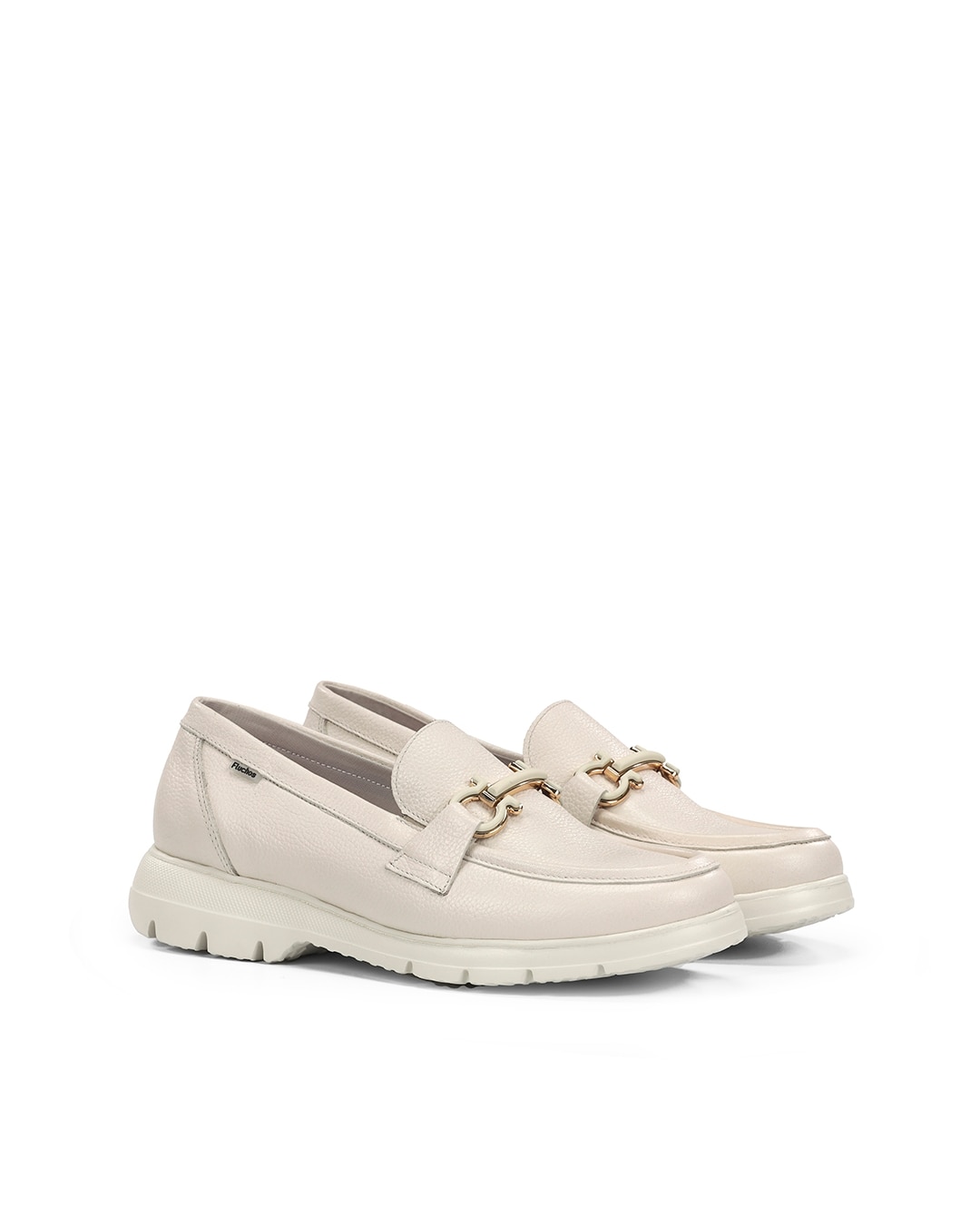 Mocasines de mujer fabricados en piel - Fluchos - Beige Beige-3