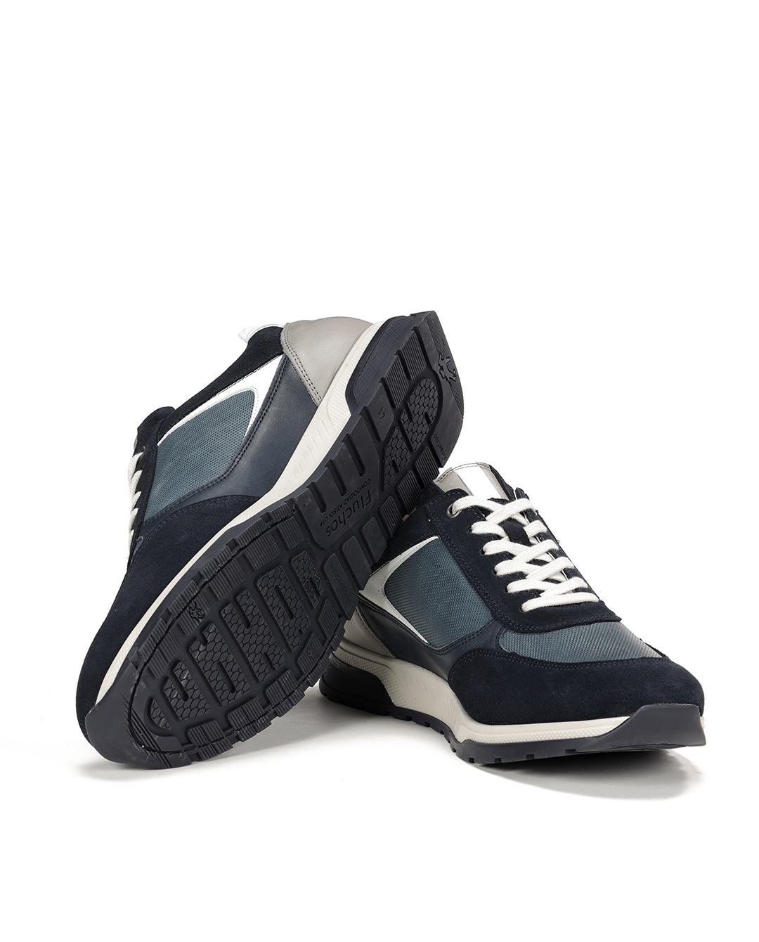 Zapatillas deportivas de hombre fabricados en serraje - Fluchos - Azul Azul-4