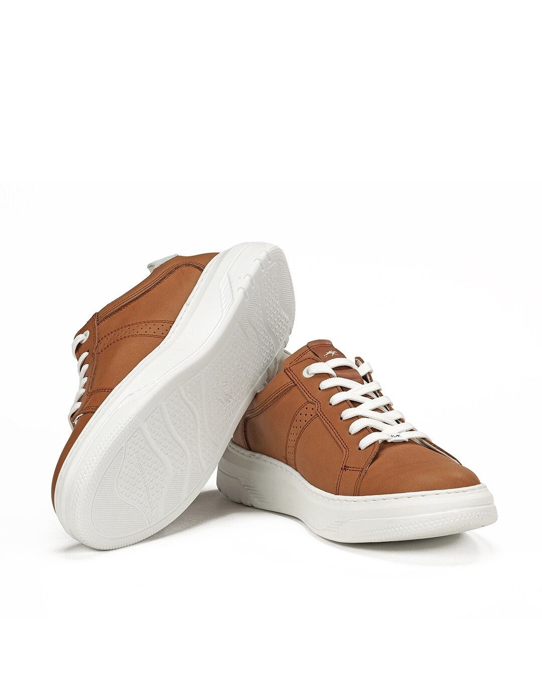 Zapatillas deportivas de hombre fabricados en piel - Fluchos - Marrón Marrón-4