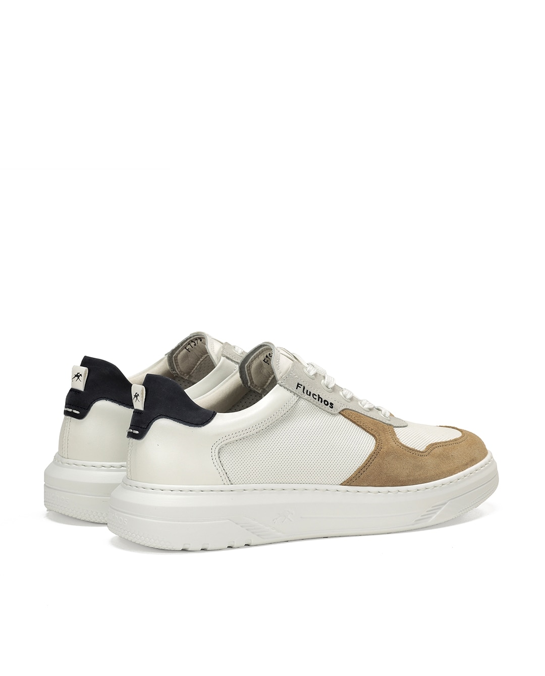Zapatillas deportivas de hombre fabricados en serraje - Fluchos - Blanco Blanco-3