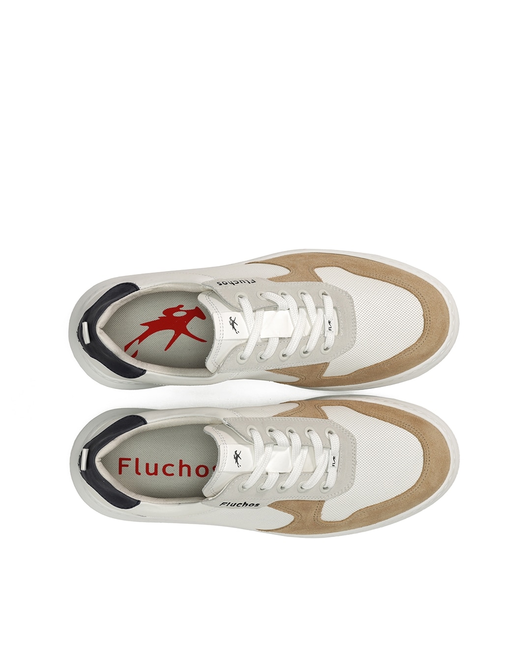 Zapatillas deportivas de hombre fabricados en serraje - Fluchos - Blanco Blanco-5