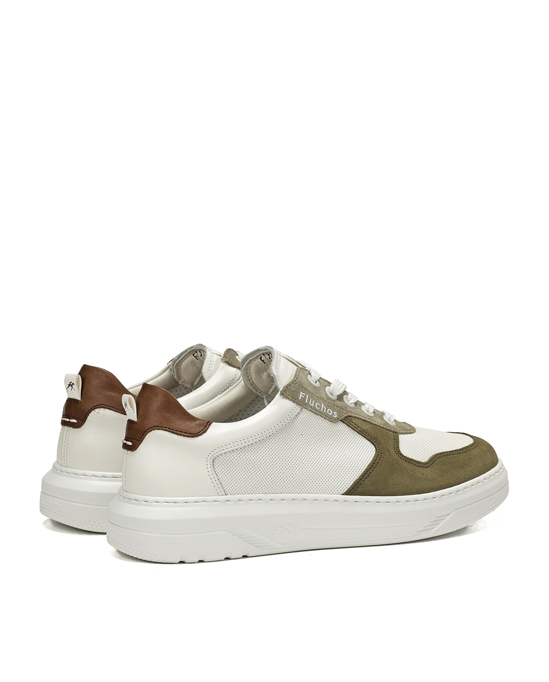 Zapatillas deportivas de hombre fabricados en serraje - Fluchos - Verde Oliva Verde Oliva-3