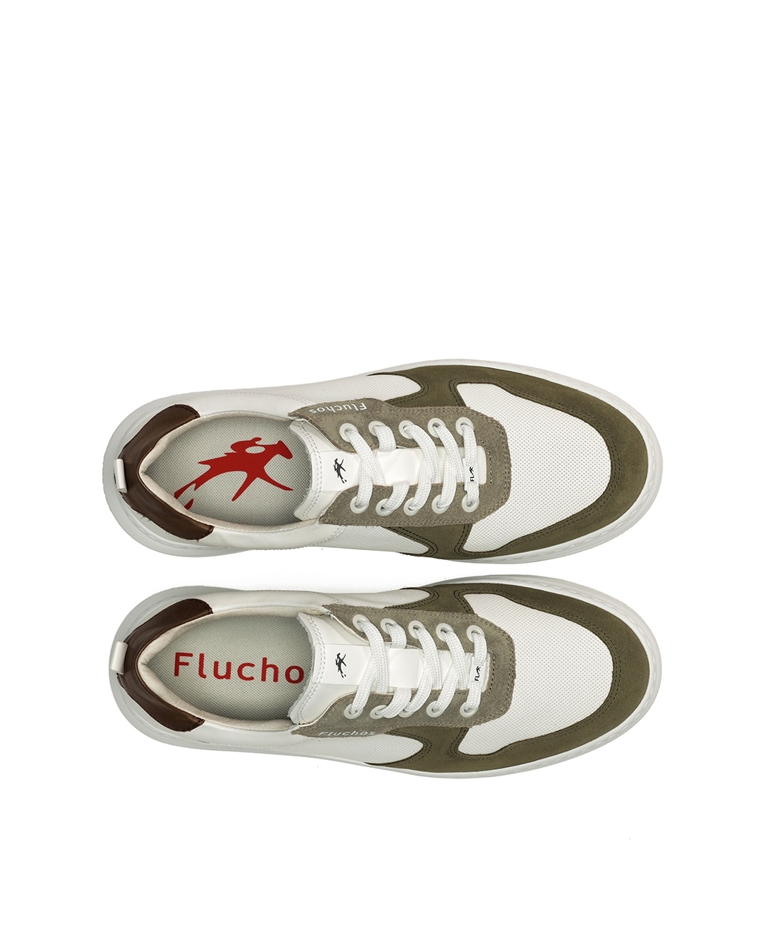 Zapatillas deportivas de hombre fabricados en serraje - Fluchos - Verde Oliva Verde Oliva-5