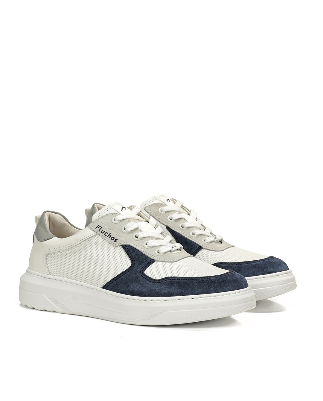 Zapatillas deportivas de hombre fabricados en serraje - Fluchos - Azul / Blanco Azul / Blanco-2