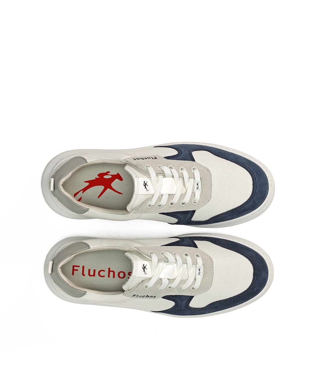 Zapatillas deportivas de hombre fabricados en serraje - Fluchos - Azul / Blanco Azul / Blanco-5