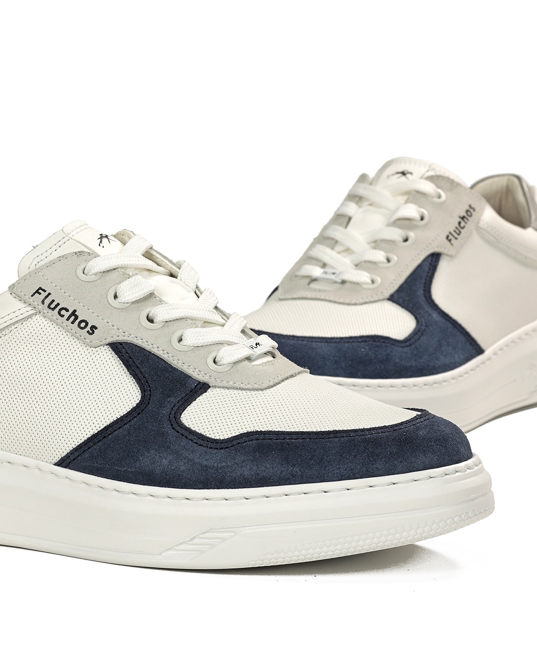 Zapatillas deportivas de hombre fabricados en serraje - Fluchos - Azul / Blanco Azul / Blanco-6