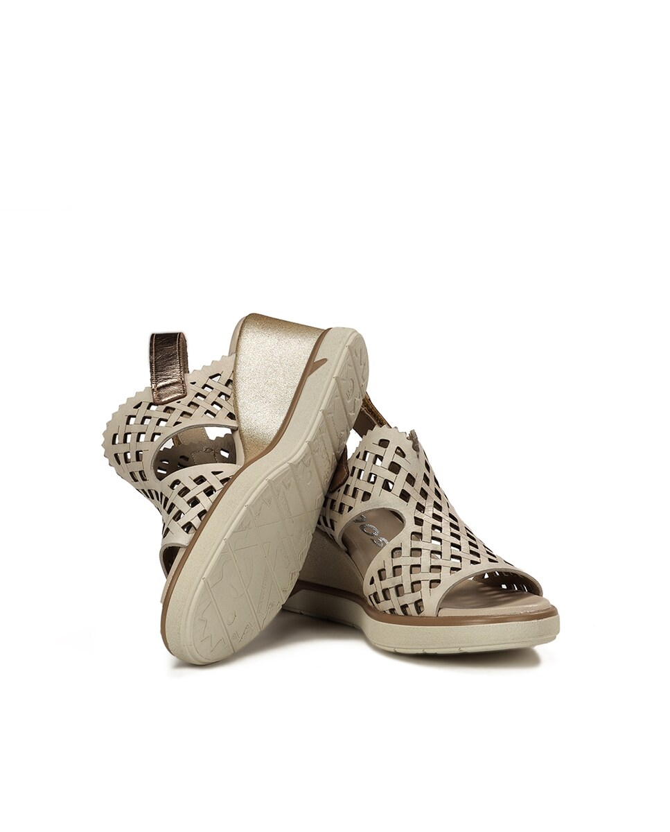 Sandalias abiertas de mujer en piel · Fluchos · El Corte Inglés