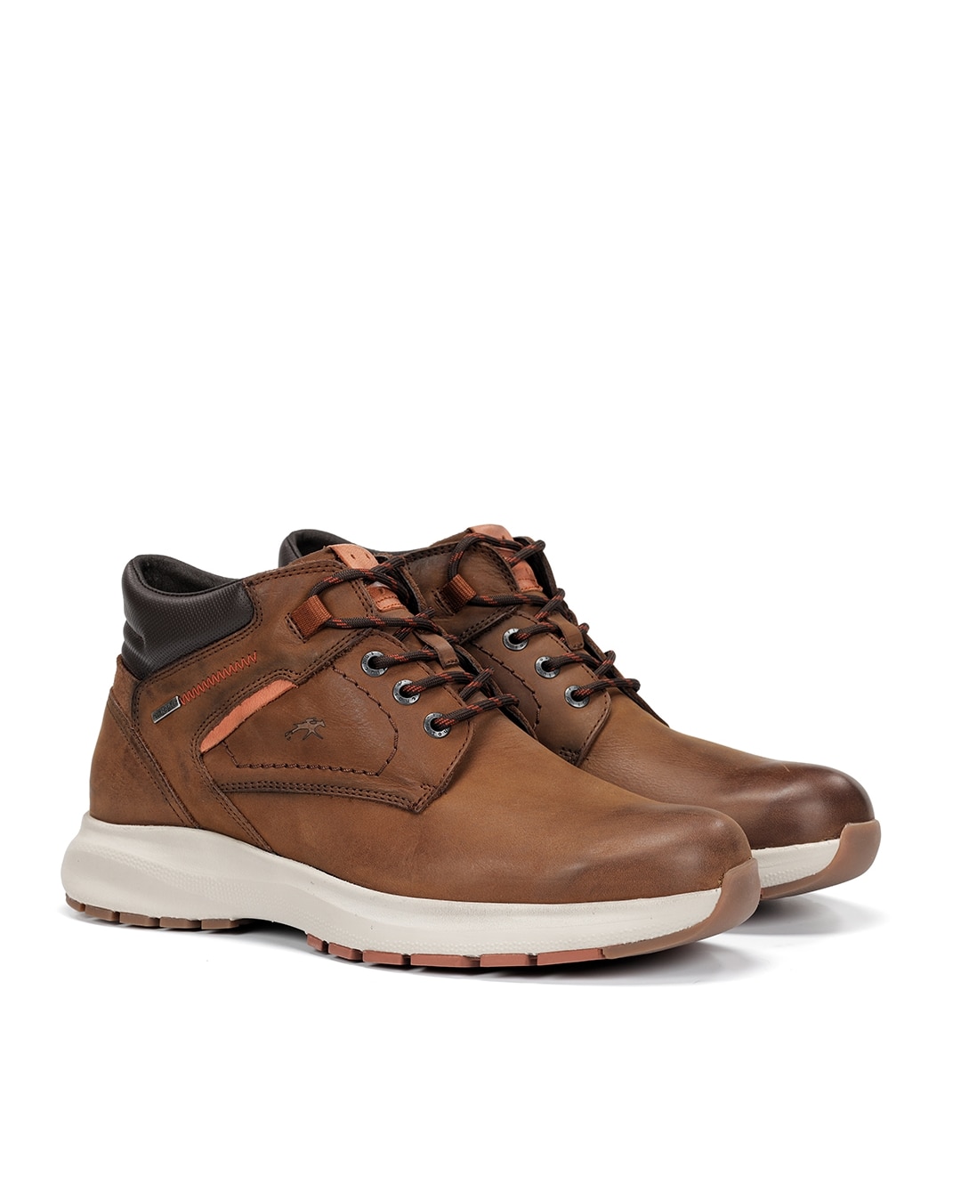 Botines de hombre fabricados en impermeable - Fluchos - Marrón / Naranja Marrón / Naranja-3