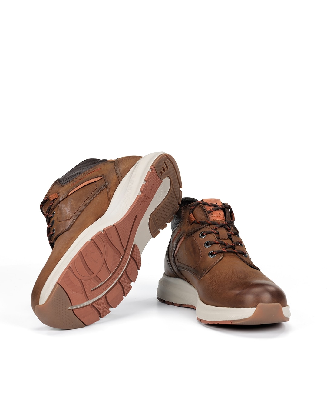 Botines de hombre fabricados en impermeable - Fluchos - Marrón / Naranja Marrón / Naranja-4