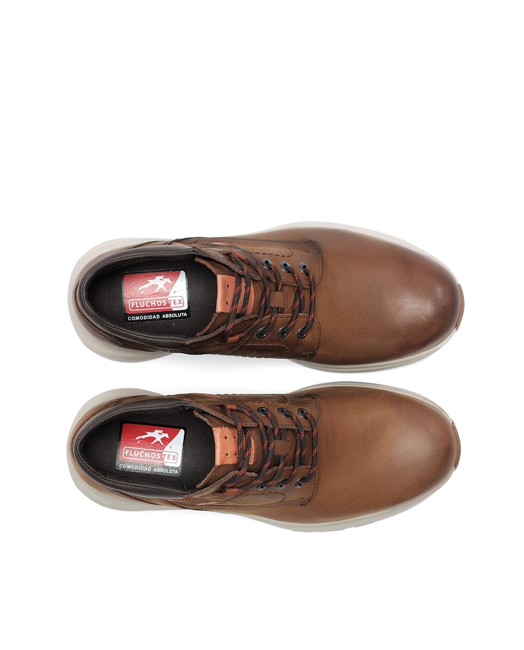 Botines de hombre fabricados en impermeable - Fluchos - Marrón / Naranja Marrón / Naranja-5