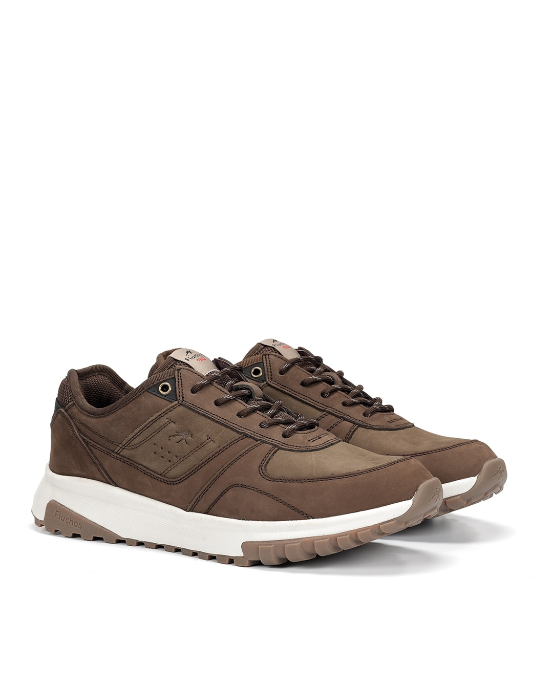Zapatos de cordones de hombre fabricados en nobuck - Fluchos - Marrón piedra Marrón piedra-3