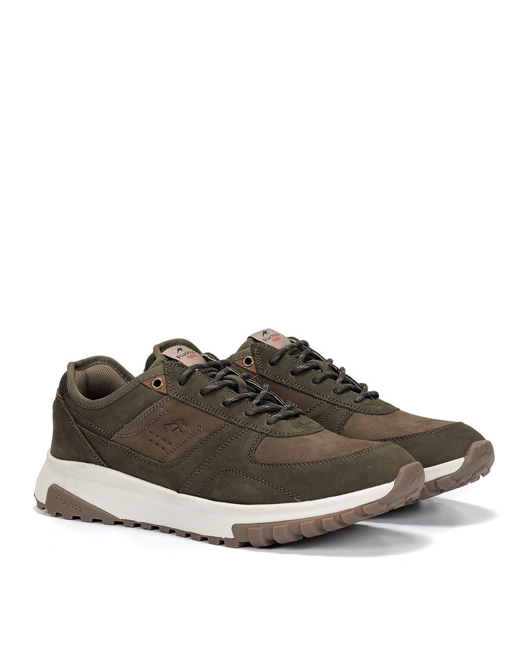 Zapatos de cordones de hombre fabricados en nobuck - Fluchos - Marrón oscuro Marrón oscuro-3