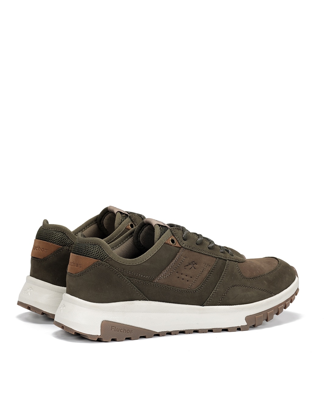 Zapatos de cordones de hombre fabricados en nobuck - Fluchos - Marrón oscuro Marrón oscuro-2