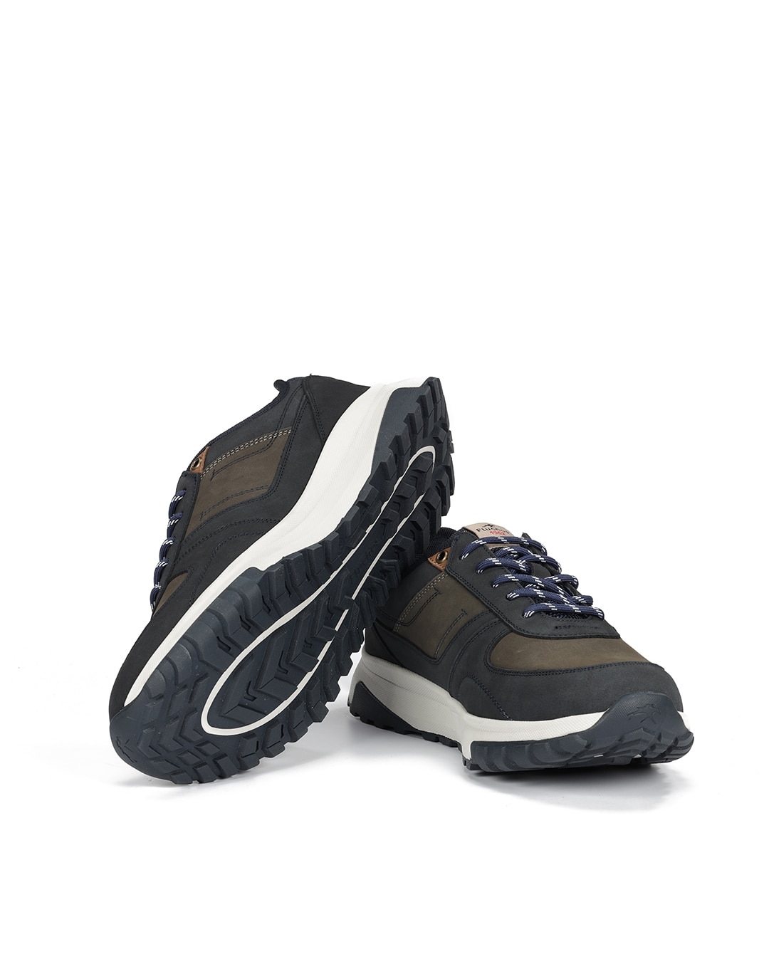 Zapatos de cordones de hombre fabricados en nobuck - Fluchos - Azul Azul-4