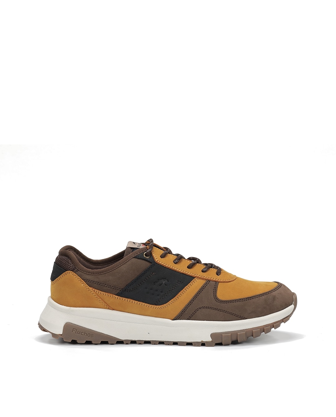 Imagen 0 de Zapatos de cordones de hombre fabricados en nobuck Marrón / Naranja