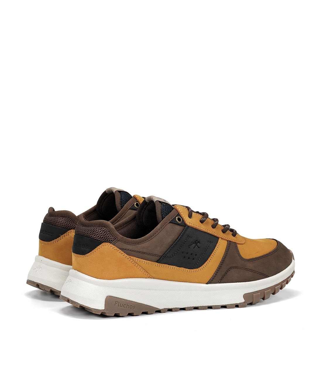 Zapatos de cordones de hombre fabricados en nobuck - Fluchos - Marrón / Naranja Marrón / Naranja-2