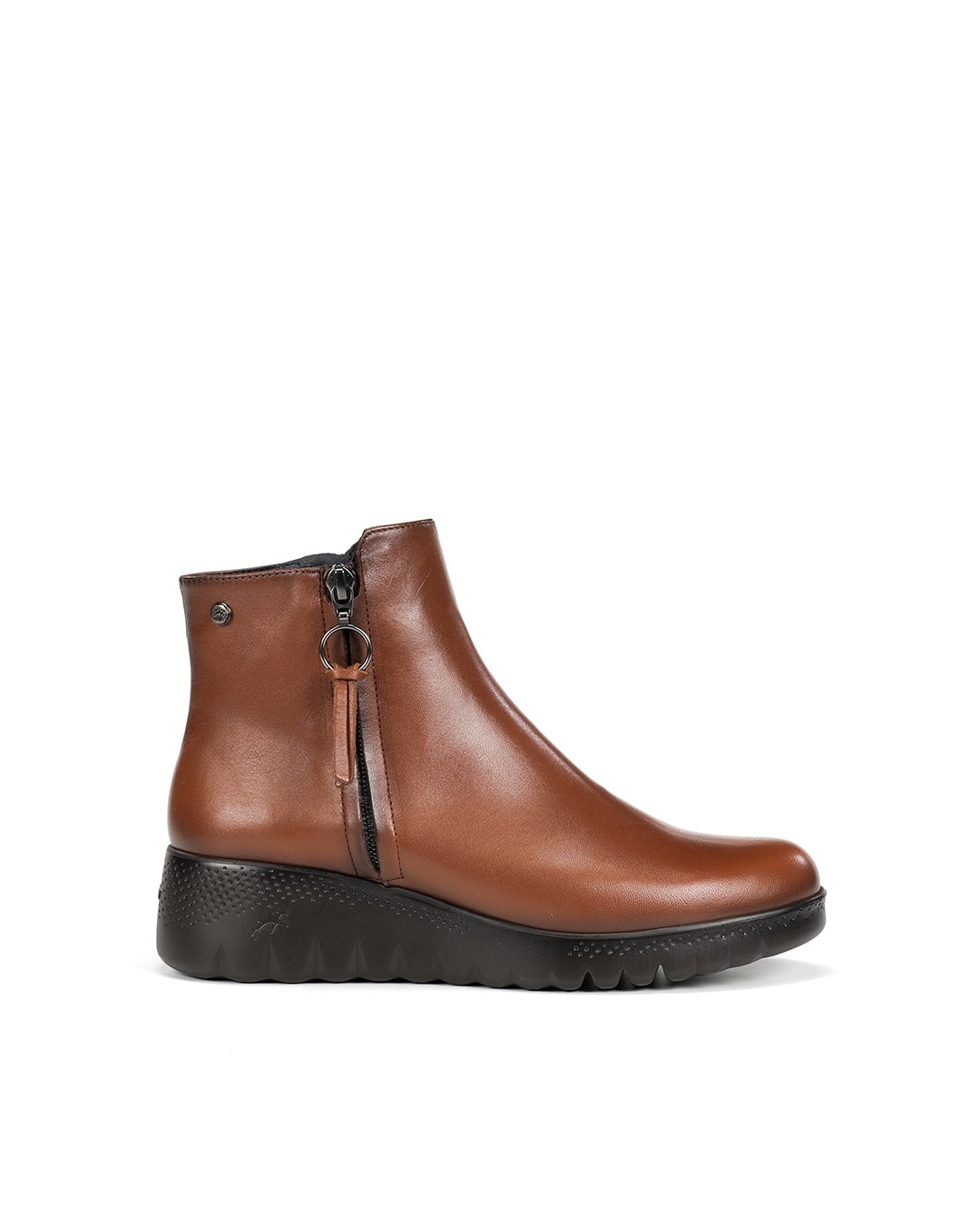 Botines de mujer fabricados en piel - Fluchos - Marrón claro Marrón claro-1