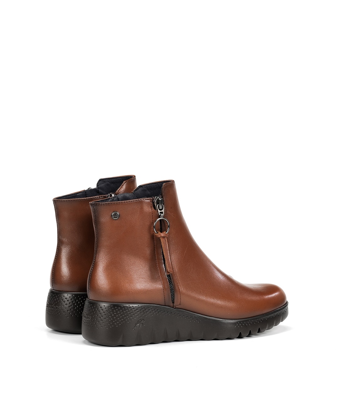 Botines de mujer fabricados en piel - Fluchos - Marrón claro Marrón claro-3