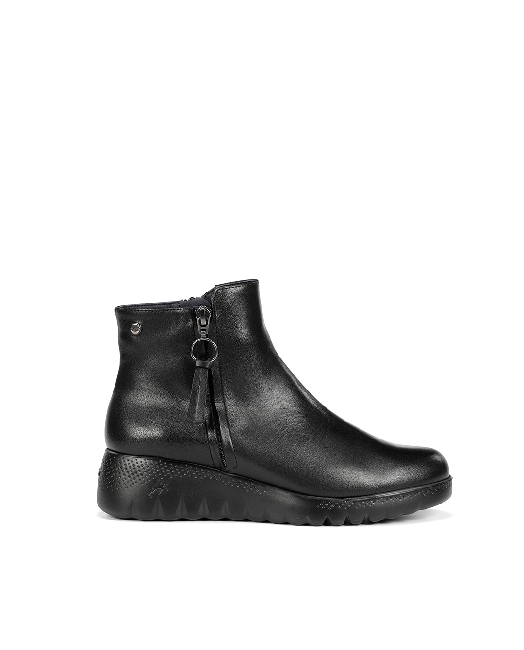 Botines de mujer fabricados en piel - Fluchos - Negro / Grafito Negro / Grafito-1