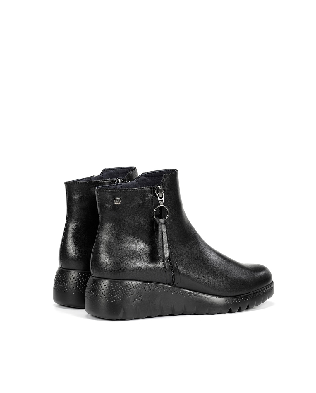 Botines de mujer fabricados en piel - Fluchos - Negro / Grafito Negro / Grafito-3
