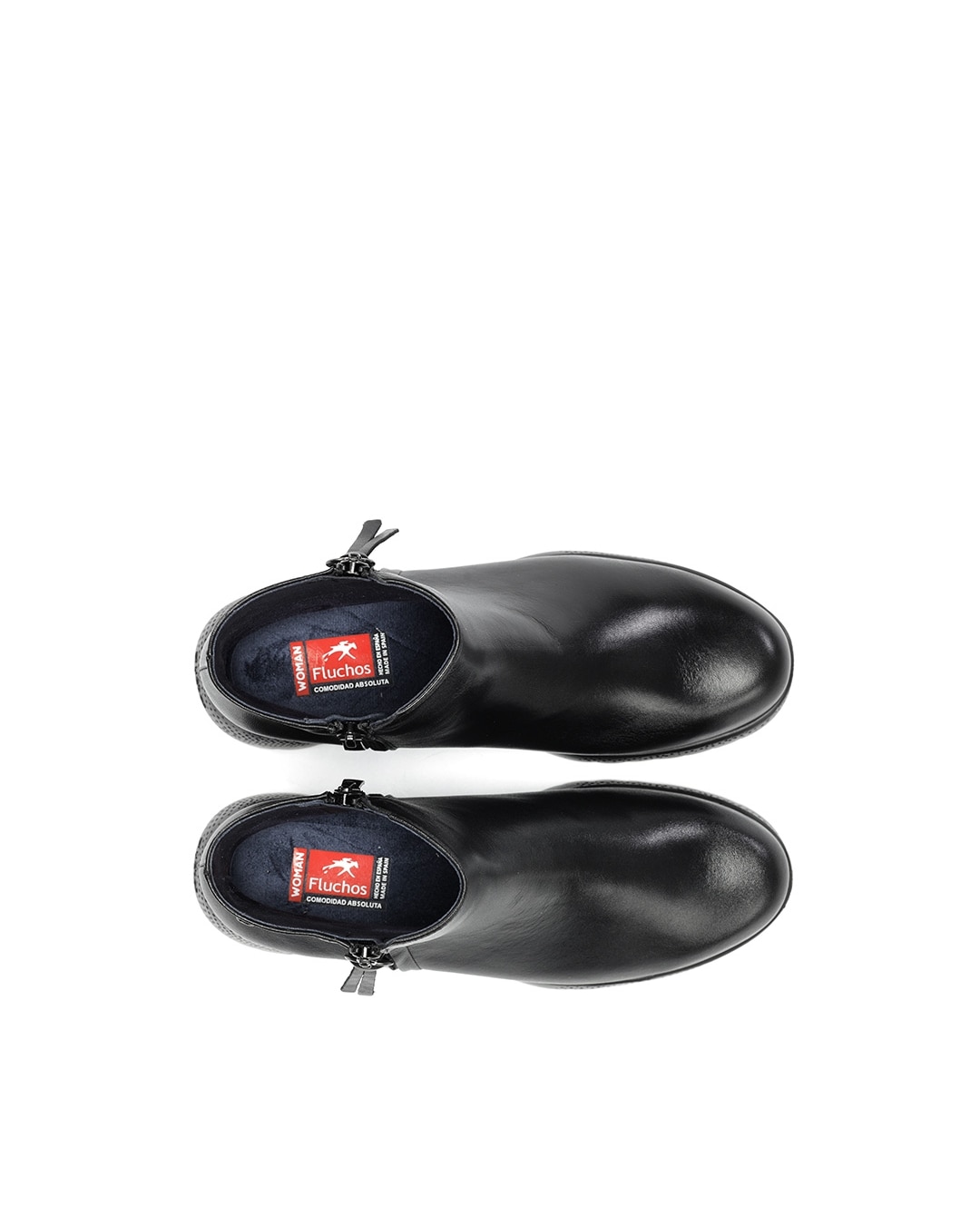 Botines de mujer fabricados en piel - Fluchos - Negro / Grafito Negro / Grafito-5