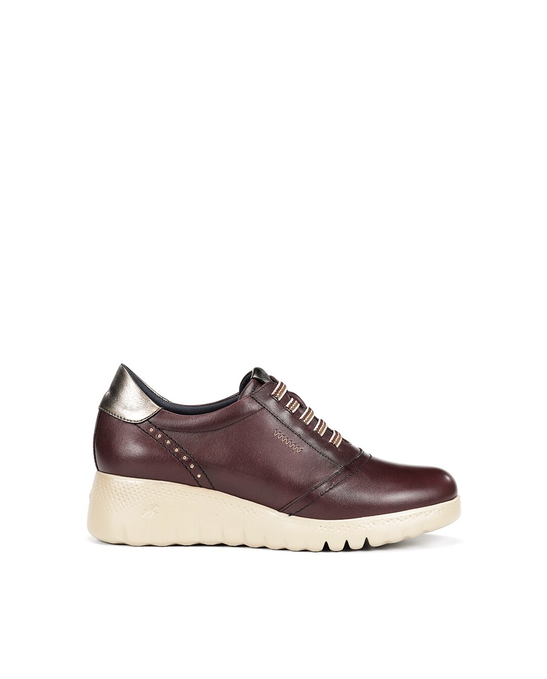 Zapatos de cordones de mujer fabricados en piel - Fluchos - Rojo Rojo-1